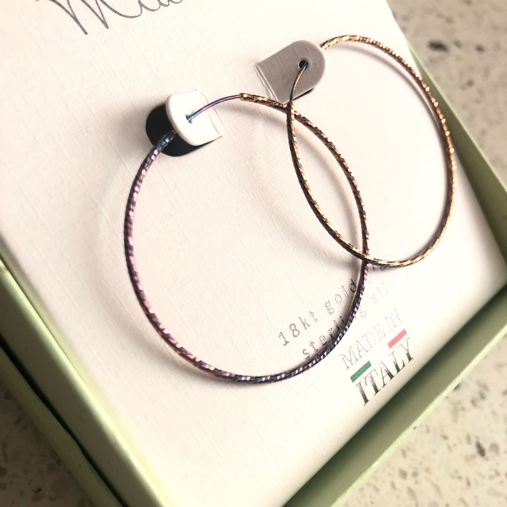 Dainty medium hoop earrings